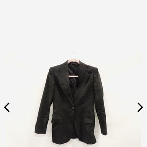 Gucci Wool Cashmere Blend Black Blazer Size 38
